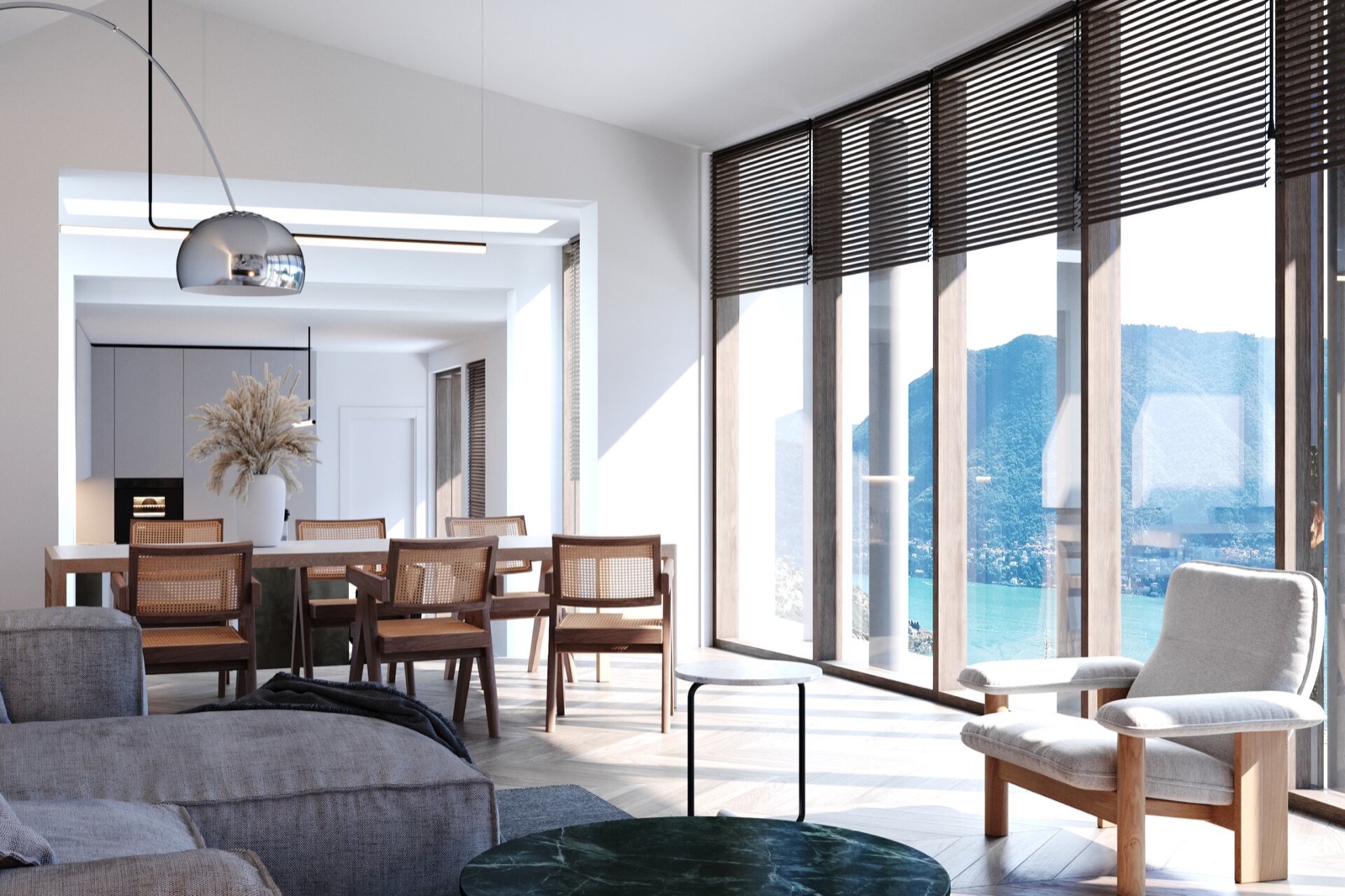 Villa indipendente con piscina interna e vista lago a 180°